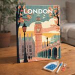 Broderie Diamant - Affiche Poster Londres 2