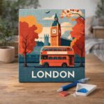 Broderie Diamant - Affiche Poster Londres