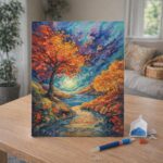 Broderie Diamant - Automne surréaliste inspiré de Van Gogh