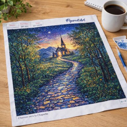 Broderie Diamant - Chemin vers la Chapelle