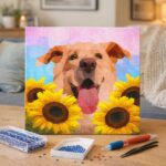 Broderie Diamant - Chien Polygon Art
