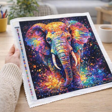 Broderie Diamant - Eléphant et Couleurs