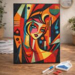 Broderie Diamant - Femme abstraite style Picasso
