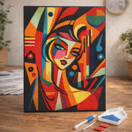 Broderie Diamant - Femme Art Déco