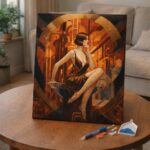Broderie Diamant - Femme assise Art Déco