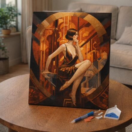 Broderie Diamant - Femme Art Déco