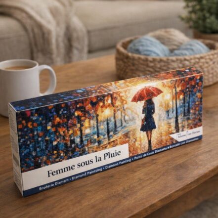 Broderie Diamant - Femme sous la Pluie