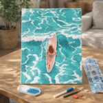 Broderie Diamant - Fille parmi les vagues