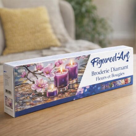 Broderie Diamant - Fleurs et Bougies