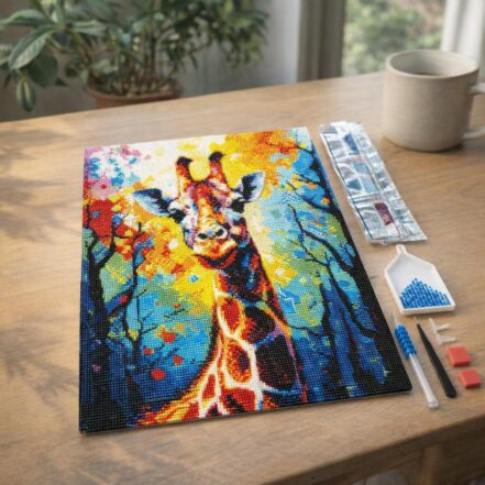 Broderie Diamant - Girafe Art Déco