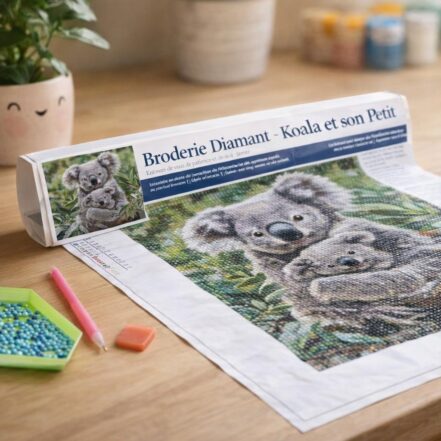 Broderie Diamant - Koala et son Petit