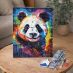 Broderie Diamant - Panda Coloré Abstrait