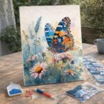 Broderie Diamant - Papillon et Fleurs