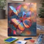 Broderie Diamant - Papillons vibrants