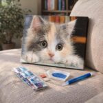 Broderie Diamant - Petit Chat curieux