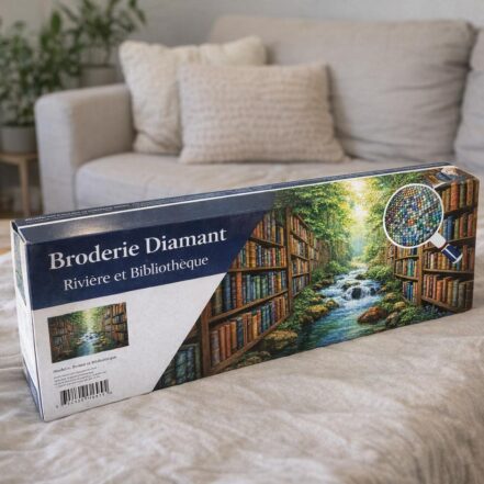 Broderie Diamant - Rivière et Bibliothèque