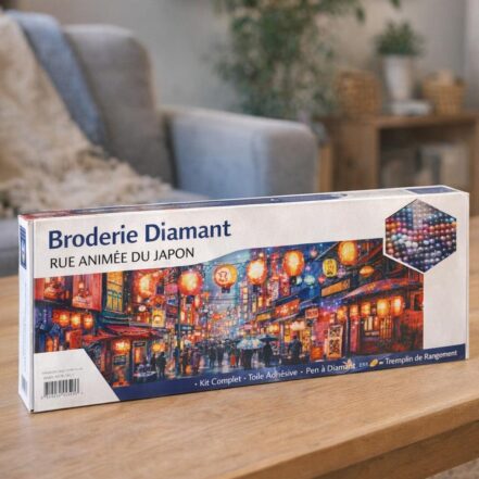 Broderie Diamant - Rue Animée du Japon