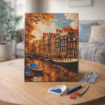 Broderie Diamant - Soleil à Amsterdam