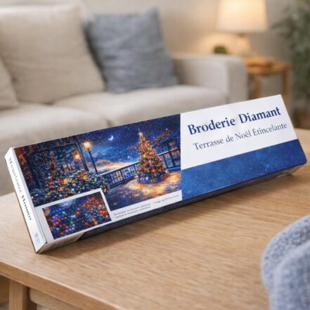 Broderie Diamant - Terrasse de Noël Étincelante
