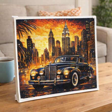 Broderie Diamant - Voiture Art Déco à New York