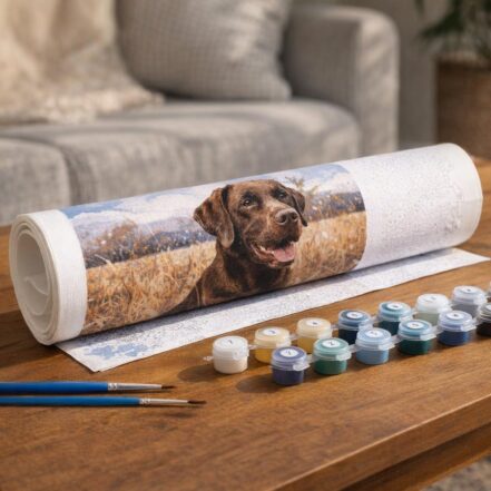 Chien Labrador - Toile roulée