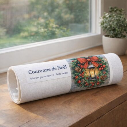 Couronne de Noël - Toile roulée