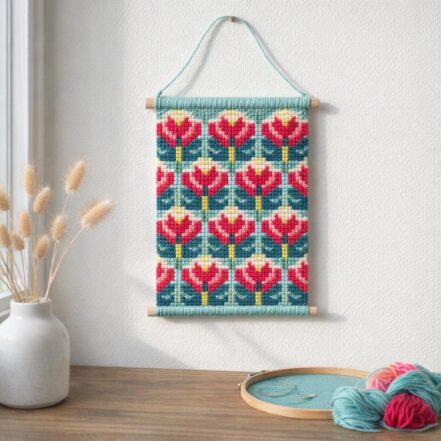 Kit broderie - Canevas - Fleurs de lotus