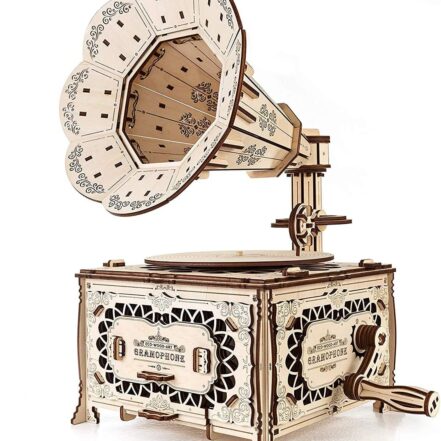 Gramaphone - Puzzle 3D mécanique en Bois