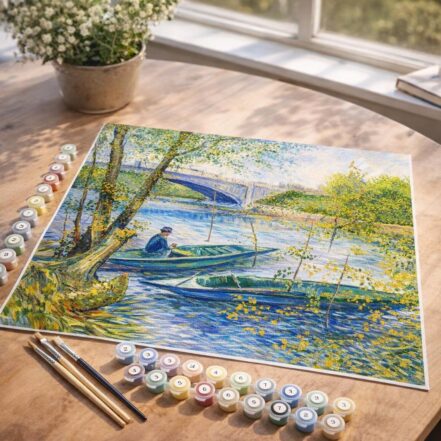 La pêche au Printemps, Pont de Clichy - Van Gogh - Toile roulée