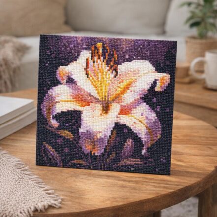 Mini Diamond Painting 25x25cm avec cadre - Entrée fleurie