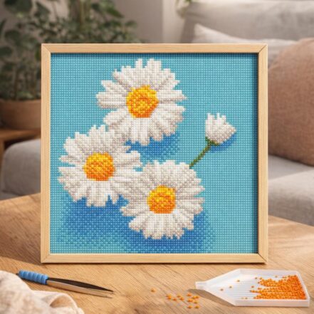 Mini Diamond Painting 25x25cm avec cadre - L’Amour à la Japonaise
