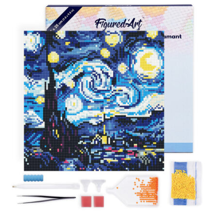 Mini Diamond Painting Nuit Étoilée 25x25 | Tout à Créer