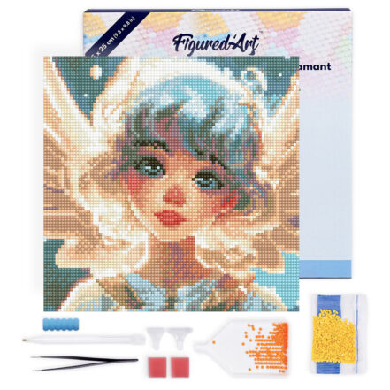 Mini Diamond Painting 25x25cm avec cadre - Petit Ange Doux