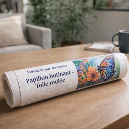 Papillon butinant - Toile roulée