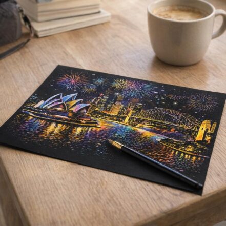 Peinture à gratter - Sydney en Australie