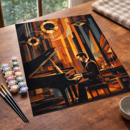 Pianiste Art Déco - Toile roulée