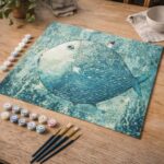 Poisson artistique - Toile roulée
