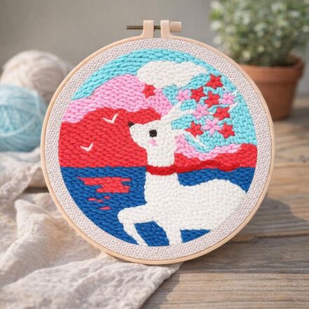 Punch Needle Lapin Clin d'Oeil
