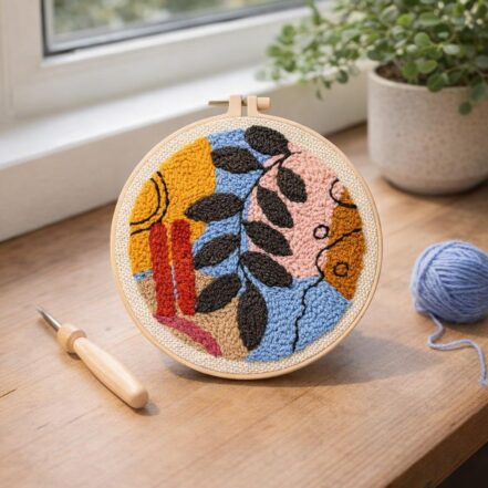 Punch Needle Chat licorne