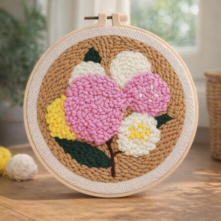 Punch Needle Bouquet de Fleurs