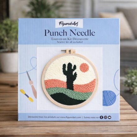 Punch Needle Cactus dans le Désert