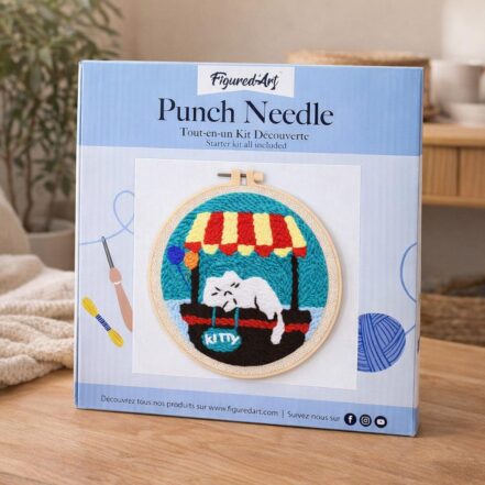 Punch Needle Chat endormi