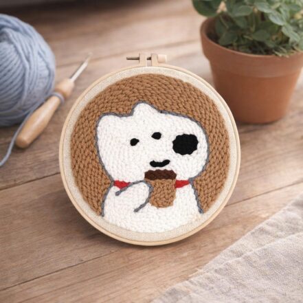 Punch Needle Chat licorne