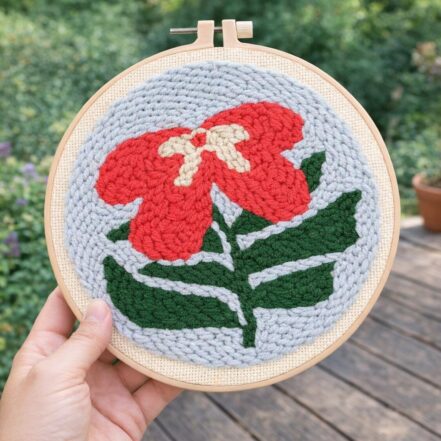 Punch Needle Hibiscus
