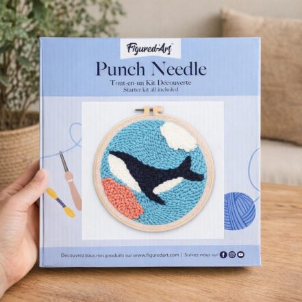 Punch Needle Orque dans la Mer