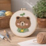 Punch Needle Ours brun 2