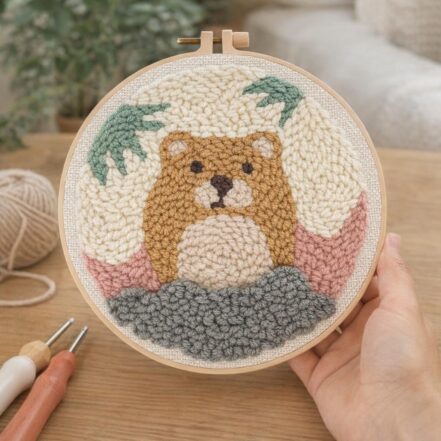 Punch Needle Petit ours