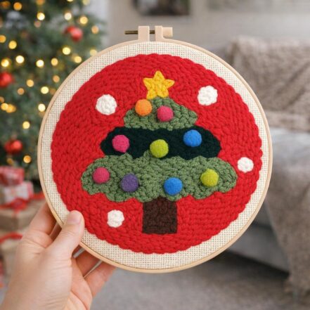 Punch Needle Sapin de Noël 2