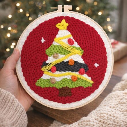 Punch Needle Sapin de Noël 3