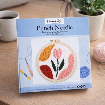 Punch Needle Tulipe prête à éclore